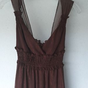 Brown with Metallic shimmery threads